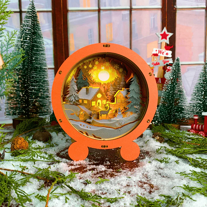 ciepłe święta lampka nocna 3d puzzle